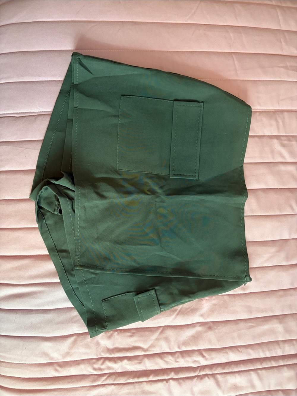 Dark Grey Mini Skort with Patch Pockets